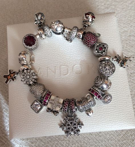 My Winter Pandora❤️ Pandora Winter, Winter Bracelet, Pandora Charm, Fancy Jewelry, Pandora Bracelets, Pandora Bracelet, Dream Jewelry, Pandora Charms, Cute Jewelry