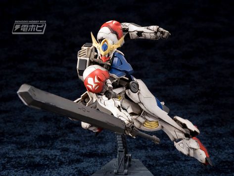 GUNDAM GUY: HG 1/144 Gundam Barbatos Lupus - Painted Build Gundam Action Poses, Gunpla Pose, Gundam Pose, Gundam Barbatos, Action Poses Drawing, Mech Suit, Gundam Wallpapers, Custom Gundam, Gundam Art