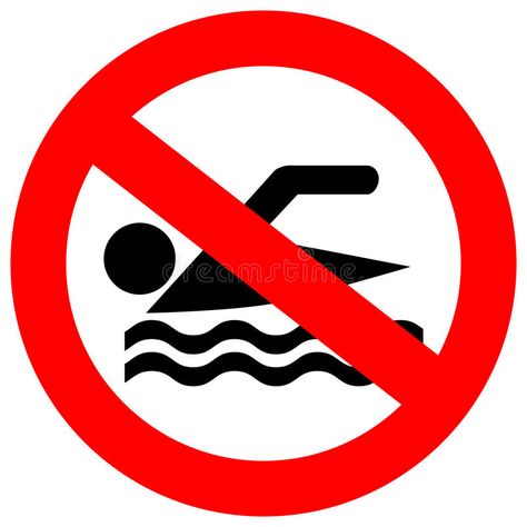 No Swimming Sign, Swimming Illustration, Road Safety Signs, Swimming Sign, Sign Illustration, Safety Signs, True False, Road Safety, Stock Photography Free