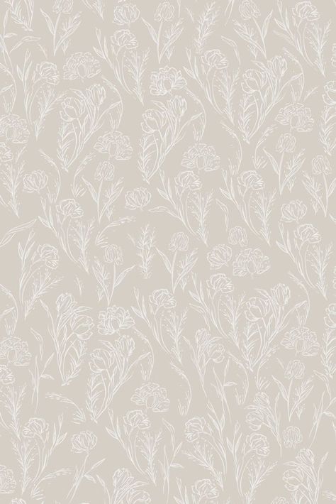 classic and timeless floral line art pattern design in a peel and stick wallpaper great in a teen girls bedroom or home office accent wall. Bring a traditional organic modern living room to life with removable wallpaper from Jo-Lou Design Subtle Wallpaper Living Room, Transitional Wallpaper Accent Walls, Wall Paper For Teen Girls Room, Wallpaper Modern Bedroom, Simple Bedroom Wallpaper, Girly Wallpaper Bedroom, Neutral Living Room Wallpaper, Subtle Bedroom Wallpaper, Calming Bedroom Wallpaper