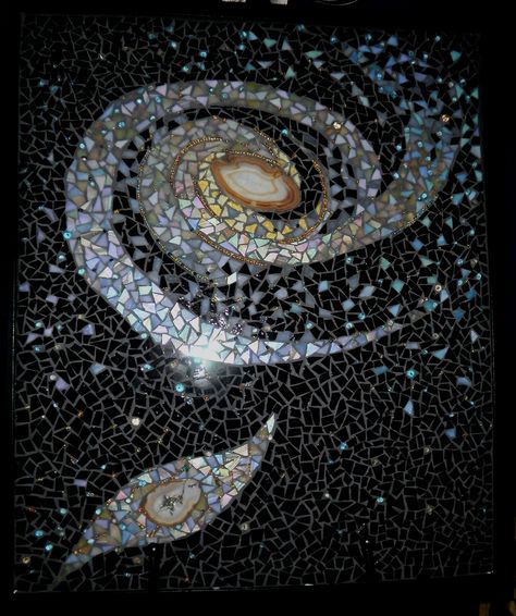 Rose galaxy stained glass mosaic Rose Galaxy, Tiffany Art, Mosaic Art Projects, Mosaic Tile Art, Galaxy Pattern, Mosaic Madness, Pebble Stone, Pottery Sculpture, Mosaic Projects