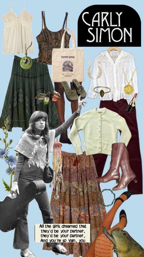 carly simon; outfit inspo #vintage #vibes #outfitinspo Carly Simon 70s, Outfit Inspo Vintage, 60s Party, Carly Simon, Mod 60s, Deep Winter, Vintage Vibes, Simple Outfits, Christmas Outfit