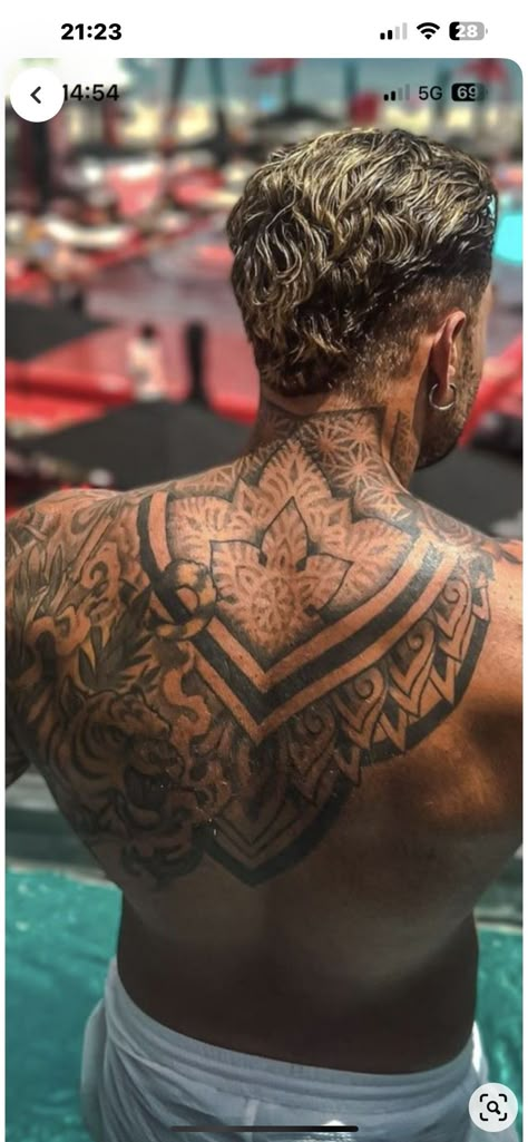 Back Tattoo Women Greek Mythology, Neck Tattoo For Guys Middle, Back Tattoos Men's Full, Male Shoulder Tattoos, Back Tattoos For Men Ideas, Top Of Back Tattoos For Guys, Whole Back Tattoos Men, Back Tattoos For Guys Full, Half Back Tattoo Men