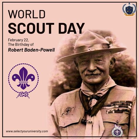 #Scouting is not just an extracurricular activity, but a #discipline that stays with children for their life. On the birth anniversary of Mr. Robert Baden-Powell, let's pledge to keep up the scouting spirit in our children on #WorldScoutday #SYU Baden Powell Scouts, February Special Days, Extracurricular Activity, Robert Baden Powell, Baden Powell, Boy Scouts Of America, Extra Curricular Activities, Boy Scouts, Keep Up