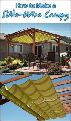 Privacy Pergola, Outdoor Pergola Ideas, Pergola Walkway, Slide Wire Canopy, Double Pergola, Simple Pergola, Pool Privacy, Sun In Winter, Garage Pergola