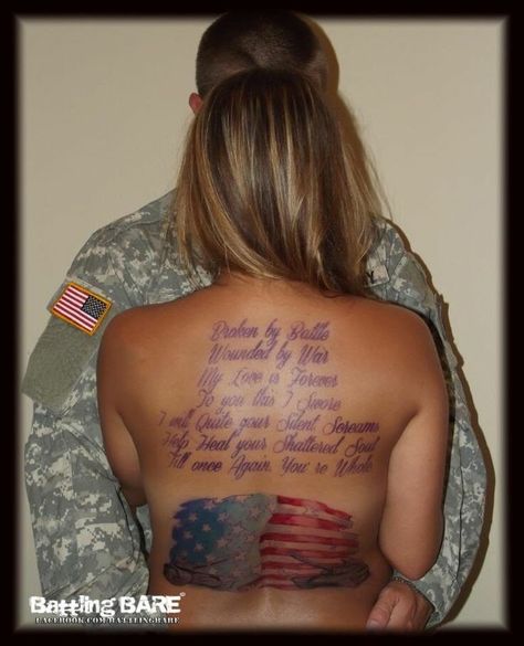 Marine Wife Tattoo, Army Tattoos For Women Military, Military Tattoos Women, Army Tattoo Ideas For Women, Military Tattoos For Men, Army Tattoos For Men, Army Wife Tattoos, Us Army Tattoos, Fallen Soldier Tattoo