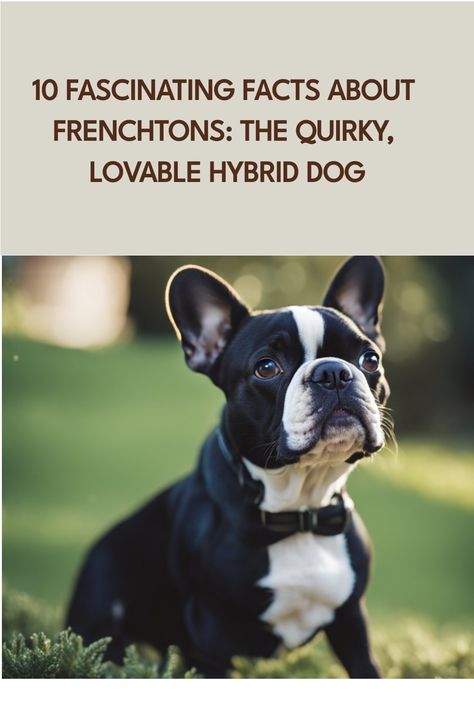 10 Fascinating Facts About Frenchtons The Quirky, Lovable Hybrid Dog

Frenchtons are a hybrid breed of French Bulldog and Boston Terrier. They are known for their friendly, playful personalities and their adorable looks.

Click to see more interesting facts about Frenchtons and follow us for more pet ideas!

#Frenchtons #FrenchBulldog #BostonTerrier Frenchton Dogs, French Bulldog Breeding, Frenchton Full Grown, Frenchton Dog, French Bulldog Allergies, Mini French Bulldogs, Spotted French Bulldog, French Bulldog Facts, Designer Dogs