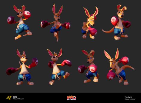 ArtStation - Kao the Kangaroo - character model Kangaroo Concept Art, Kangaroo Character Design, Kangaroo Character, Kangaroo Art, Cartoon Body, Character Model, Game Dev, Game Concept, Character Modeling