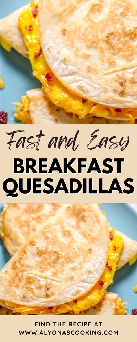 Quesadillas Breakfast, Breakfast Quesadilla Recipes, Quesadilla Recipes Easy, Breakfast Quesadillas, Breakfast Tacos Recipe, Cheese Quesadillas, Breakfast Quesadilla, Simple Breakfast, Freezer Breakfast