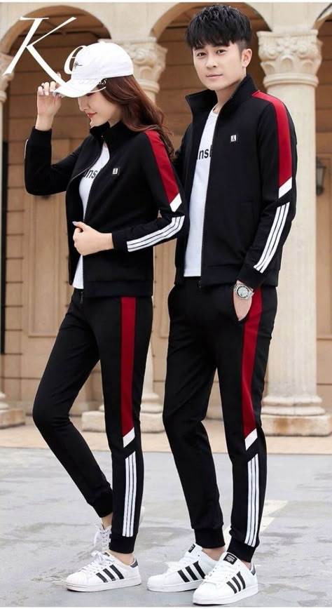 Windcheater Men Fashion, Casual Couple Outfits, Sporty Outfits Men, Looks Adidas, Men Attire, Girls Tracksuit, Track Pants Mens, Fitness Wear Outfits, Trouser Design