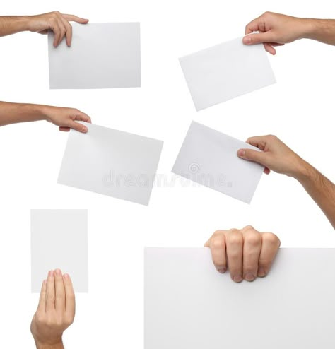 Collection of hand holding blank paper isolated. On white background , #Affiliate, #holding, #blank, #Collection, #hand, #white #ad Person Holding Paper Reference, Hand Holding Paper Drawing, Holding Paper Pose, Hand Holding Fan Reference, Holding Sign Drawing Reference, Hand Holding Cloth, Hand Holding Paper Reference, Hand Reference Holding Object, Holding Paper Reference