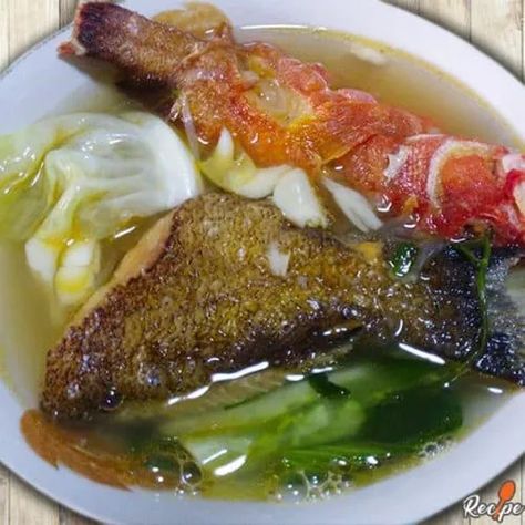 Pesang Isda Recipe (Pinoy Original): Fish with ginger & Sayote Fish Recipe Filipino, Escabeche Recipe, Sliced Ginger, Ginger Broth, Lutong Pinoy, Food Filipino, Mixed Seafood Recipe, Fish Rice, Philippine Cuisine