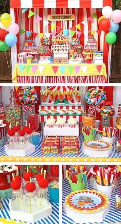 Circus Themed Birthday Party, Dumbo Birthday Party, 2023 Birthday, Circus 1st Birthdays, Circus Party Decorations, Circus Birthday Party Theme, Carnival Birthday Party Theme, Circus Theme Party, Kids Carnival