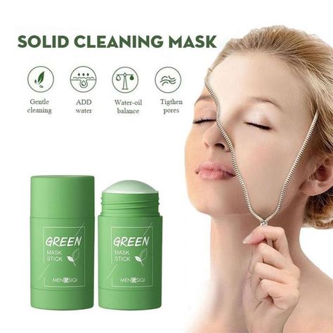 FEATURES 🌱Clean The Pore With Natural Formula: The Green Tea extract cleanses the pores, eliminates the dryness, stimulates cellular activity, relieves fatigue and prevents the ageing process, strengthens the protective functions of the skin 🌱Moisturizing: Deeply nourishing, Green Tea Deep Cleanse Mask Stick provides and locks in moisture whilst calming sensitive skin to soothe redness and irritation. 🌱Easy to Use: Simply apply the mud onto your face or body after you washed your face. ... Green Tea Cleanse, Teeth Whitening Pen, Perfect Teeth, Simple Eyeliner, Green Tea Mask, Cleansing Mask, Cleansing Face, Skin Pores, Green Tea Extract