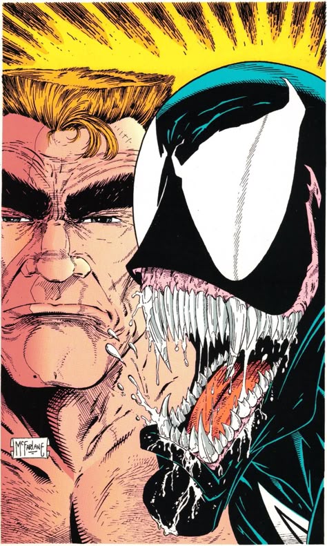 Eddie Brock/Venom by Todd McFarlane Venom Eddie, Arte Zombie, Eddie Brock, Venom Comics, Todd Mcfarlane, Art And, Marvel Venom, Marvel Villains, Comic Manga