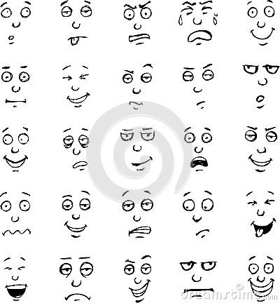 Cartoon face emotions hand drawn set Face Emotions, Cartoon Faces Expressions, Face Doodles, Drawing Cartoon Faces, Cartoon Face, Cartoon Eyes, Face Illustration, Face Sketch, Drawing Quotes