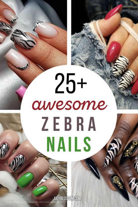 Zebra Print Gel Nails, Nails Zebra Design, Zebra Nail Art Designs, Neon Zebra Nails, Nail Designs Zebra Print, Zebra Nails Animal Prints, Zebra Print Nails Designs, Zebra Print Nail Art, Animal Print Nail Designs