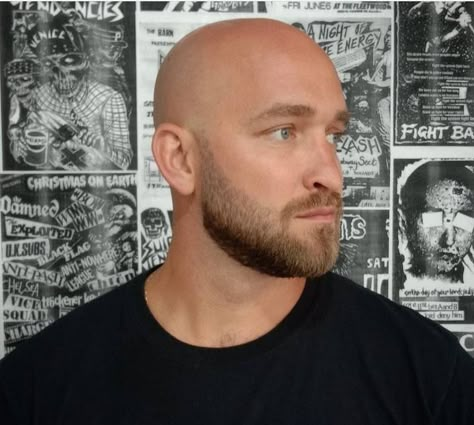 Bald Beard Styles For Men, Bald And Bearded Men, Bald Man Style, Bald Head Man, Bald Style, Bald Beard, Beard Styles Bald, Bald Head With Beard, Viking Beard Styles