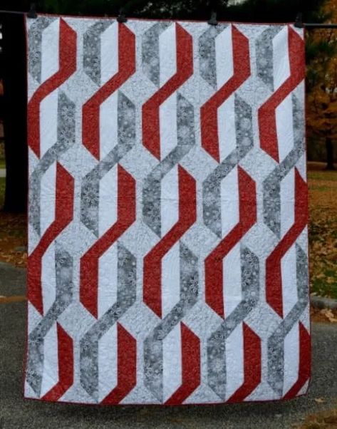 Ribbon Quilt Pattern, Twisted Ribbons, Ribbon Quilt, Baby Quilt Pattern, Start Quilting, Baby Quilt Patterns, Beginner Quilt Patterns, Lap Quilts, Memory Quilt