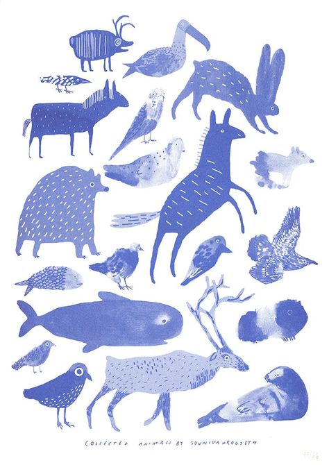 Animals Poster, Animals And Birds, Animal Posters, Arte Animal, Arte Fantasy, Art And Illustration, Illustration Sketches, Painting Illustration, Illustration Print