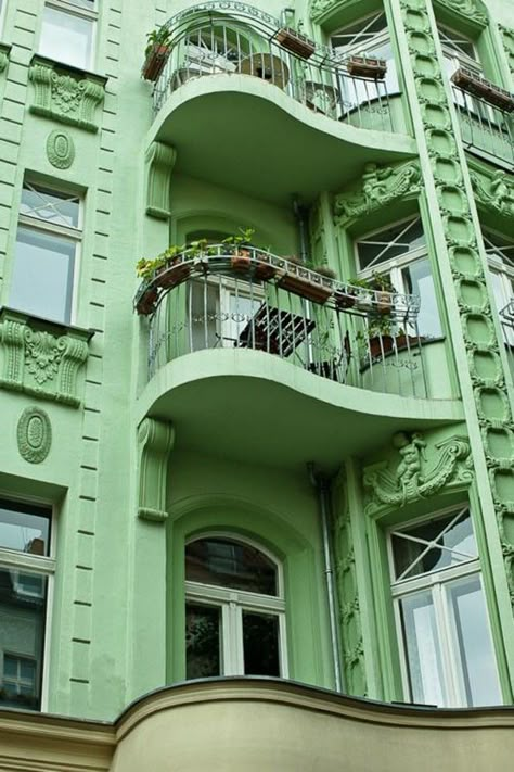 Mint Aesthetic, Sage Green Aesthetic, Mint Green Aesthetic, Germany Berlin, Deco Architecture, Green Photo, Art Deco Architecture, Green With Envy, Aesthetic Colors