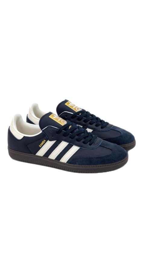 Adidas Sambas, Adidas Samba, White Adidas, Navy And White, Adidas, Navy, White