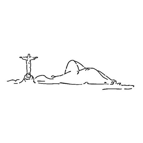 Rio De Janeiro Tattoo Ideas, Copacabana Tattoo, Rio Tattoo, Skyline Tattoo, Brazil Art, Good Tattoo Quotes, Wrist Tattoos For Guys, Landscape Tattoo, Flag Tattoo