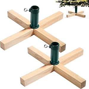 Soaoo 2 Pcs Wood Christmas Tree Stand 15.7 Inch Replacement Xmas Tree Stand Base with Thumb Screw Stable Fake Tree Adjustable Fits 0.5 to 1.26 Inch Tree Pole for Artificial Tree(Green Pole) Xmas Tree Stand, Xmas Tree Stands, Artificial Christmas Tree Stand, Fake Trees, Wood Christmas Tree, Christmas Tree Stand, Wood Christmas, Artificial Tree, Tree Stand