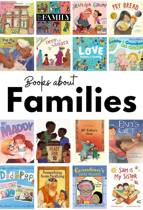 Books About Families for Preschool - No Time For Flash Cards Family For Kindergarten, Books About Family, Prek Lessons, Prek Reading, Preschool Family Theme, Preschool Family, Learning Board, Preschool Resources, Entertainment Ideas