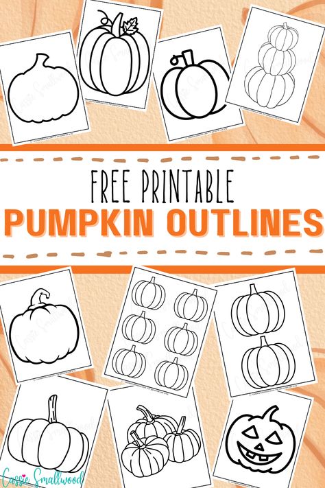 Free printable pumpkin outlines and templates for fall crafts Jackolantern Templates Printable, Jack O Lantern Patterns Templates, Small Pumpkin Templates Free Printable, Jack O Lantern Templates Free Printable, Free Printable Pumpkins, Pumpkin Printables Free Template, Pumpkin Free Printables, Pumpkin Outline Templates, Pumpkin Cut Out