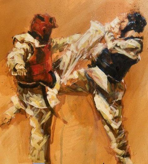 taekwondo Taekwondo Painting Ideas, Taekwondo Painting, Taekwondo Art, Marshal Arts, Arte Ninja, Tae Kwon Do, Martial Arts Training, Martial Artists, Martial Art