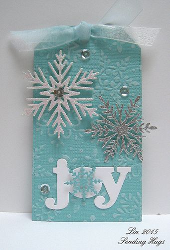 Twelve Tags of Christmas - Kay Christmas Tags Handmade, Winter Tags, Snowflake Gift Tags, Xmas Gift Tags, Christmas Gift Tags Handmade, Xmas Tags, Word Joy, Tag Ideas, Gift Wrap Tags