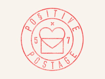 Positive Postage Logo / Inspiration Logo Design, Logo Creator, Create Logo, Logo Luxury, 카드 디자인, Badge Design, Logo Mark, Typography Logo, Stamp Design