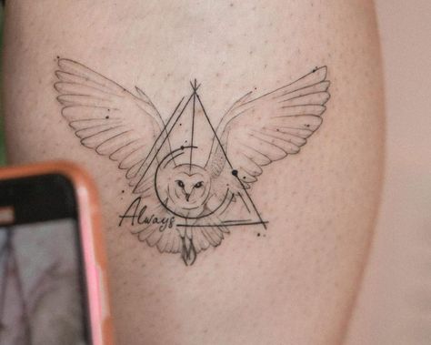 Best Harry Potter Tattoos, Small Hedwig Tattoo, Harry Potter Tattoo Ideas Unique, Phoenix Tattoo Harry Potter, Tattoos For Women Harry Potter, Harry Potter Matching Tattoos, Harry Potter Minimalist Tattoo, Harry Potter Phoenix Tattoo, Unique Harry Potter Tattoo