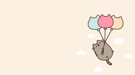 #pusheen #pusheenthecat #cutedesktopbackground #desktopbackground #cutedesktopwallpaper #desktopwallpaper #cutebackground #cutewallpaper Pusheen Wallpaper, Cat Balloons, Pusheen Cute, Iphone 2g, Phone Lockscreen, Cases Diy, Phone Hacks, Video Games For Kids, Macbook Air 11