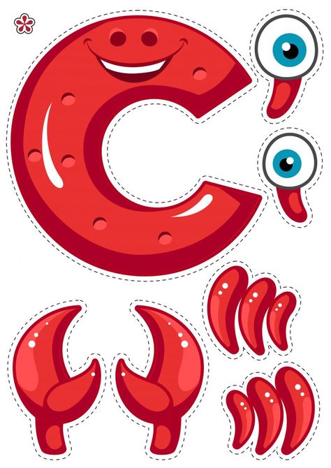 C Is For Craft, Letter C Activities, Letter C Crafts, Preschool Letter Crafts, Crab Crafts, Alphabet Crafts Preschool, Abc Crafts, Alphabet Letter Crafts, C Art