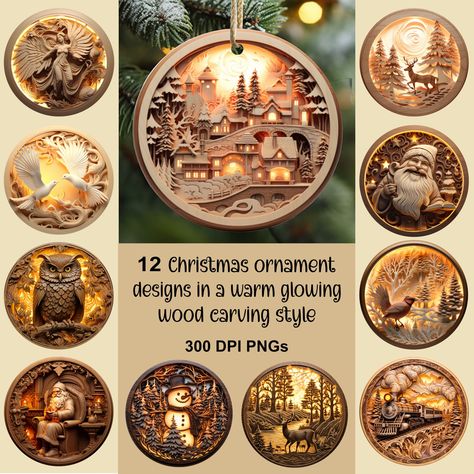 Laser Engraving Ornaments, Christmas Laser Ornaments, Glo Forge Projects, Christmas Ornaments Sublimation, Cricut Christmas Ornaments Ideas, Cnc Christmas Ornaments, Glowforge Christmas Ornaments, Christmas Crafts To Sell 2024, Laser Christmas Ideas