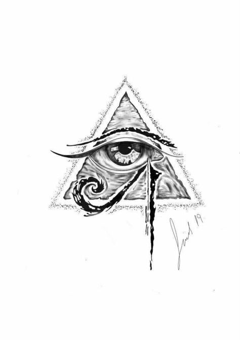 All Seeing Eye Tattoo Design, Eye Of Horus Art, Pyramid Tattoo, Egyptian Eye Tattoos, Meaningful Tattoos For Men, Horus Tattoo, Gear Tattoo, All Seeing Eye Tattoo, Egyptian Tattoo Sleeve