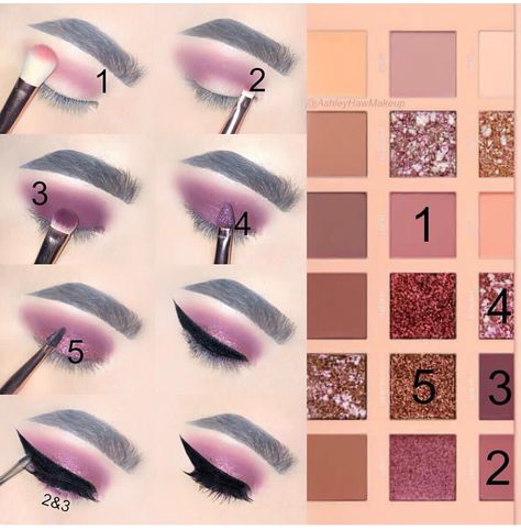 Huda Beauty Eyeshadow, Huda Beauty Palette, Make Up Designs, Mekap Mata, Eyeshadow Tips, Nude Palette, Makeup Tutorial Eyeshadow, Eye Makeup Steps, Pinterest Makeup