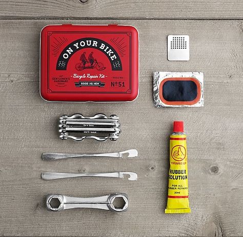 On Your Bike Repair Kit // great stocking stuffer Functional Product Design, Bike Shop Ideas, Yellow Bike, Best Secret Santa Gifts, Red Bicycle, Bicycle Ideas, Saw Horse, Bike Maintenance, Good Gift Ideas