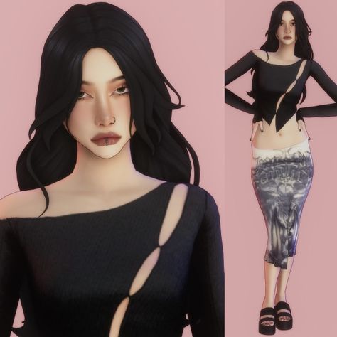 Sims Cc Septum, 444ngels Sims, Simsenshi Cc, Sims 4 Shaggy Hair Cc, Sims 4 Cc Curtain Bangs, Avatar Sims 4 Cc, Sims 4 Layered Hair, Sims 4 Cc Grunge Hair, Wolf Cut Sims 4 Cc