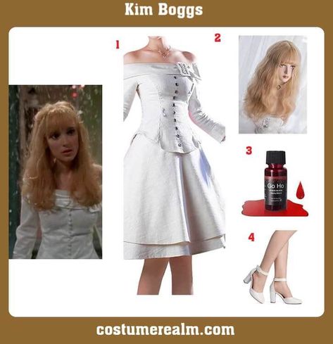 How To Dress Like Kim Boggs Costume For Halloween And Cosplay Kim Costume Edward Scissorhands, Kim From Edward Scissorhands Costume, Kim Boggs Outfits, Kim Edward Scissorhands Costume, Edward Scissorhands And Kim Costume, Halloween Costumes Edward Scissorhands, Kim Boggs Costume, Kim From Edward Scissorhands, Tim Burton Costume Ideas