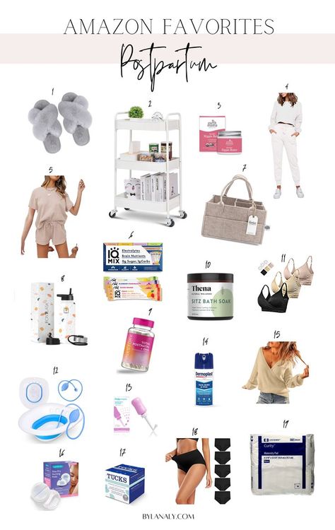 Postpartum Essentials Checklist, List Of Postpartum Essentials, Must Have Post Partum Items, Postpartum Organizer, Post Party Care Kit, Post Partum Necessities New Moms, Post Partum Must Haves Products, Postpartum Care Items, Post Delivery Essentials