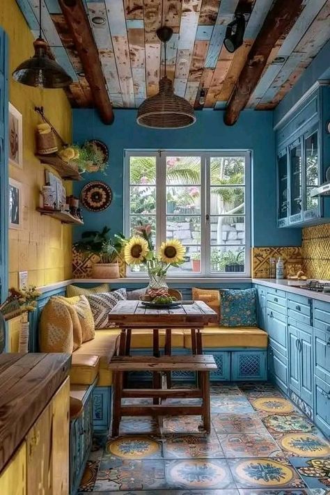 Colourful & Maximalist Home Decor Inspo | I love this! | Facebook Kitchen Buffet Cabinet, Maximalist Home Decor, Custom Kitchen Island, Latest Kitchen Designs, Galley Kitchens, Maximalist Home, Kitchen Decorating Ideas, Kitchen Buffet, Classy Decor