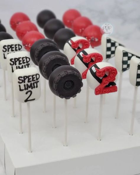 It's not a cakepop, It's a POP Thang ! on Instagram: "It all happened TWO Fast !! 🏎 🚦 🏁 #cakepops #twofastbirthday #twofastcakepops #bakinglove #fondant #yum #desserts #birthdaytreats  #treatmaker #partyplanner #eventdesign #luxurytreats #confections #lvtreats #lasvegas #chocolatedipped #bdayfavors #elegantsweets #eventdecor #popthang #igcakepops #pastrychef #foodstagram #homebaking #cakeart #bakinglove #patisserie #foodlover #sweettooth #grams #handmade" Racing Theme Cake Pops, Race Car Cake Pops Birthday, Two Fast Sweet Table, Race Car Themed Cake Pops, Two Fast Treat Table, Race Car Cakepops, Car Cake Pops Ideas, Race Car Strawberries, Hot Wheel Cake Pops