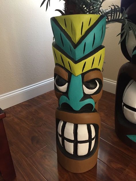 Tiki Garden, Tiki Masks, Tiki Signs, Tiki Faces, Palm Frond Art, Tiki Head, Tiki Statues, Tiki Decor, Tiki Bar Decor