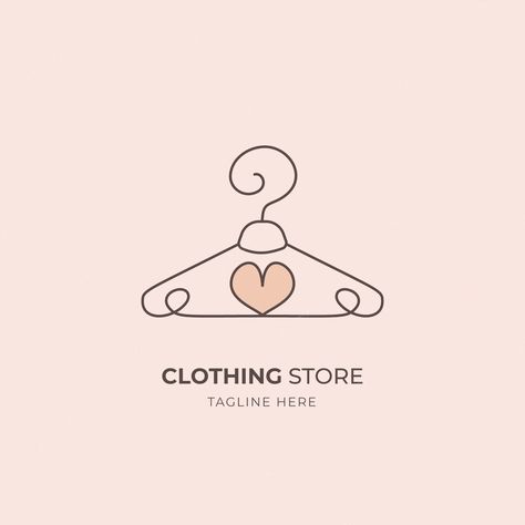 Shoping Logo Aesthetic, Logos For Clothing Brands, Clothing Logo Design Creative, Preloved Clothes Logo Aesthetic, Preloved Clothes Logo, Clothes Shop Logo Design Ideas, Clothes Design Logo, Logo For Dress Shop, Clothes Shop Logo