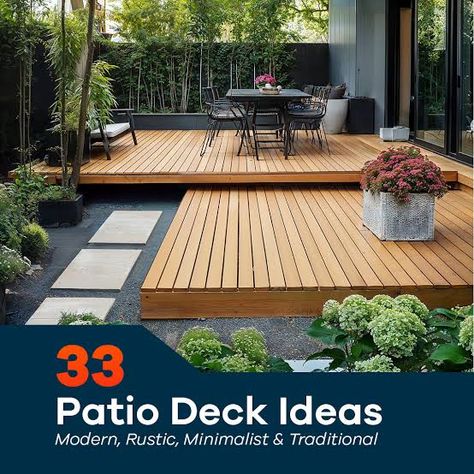 Floating Deck Ideas, Patio Deck Ideas, Small Backyard Decks, Easy Deck, Modern Deck, Floating Deck, Patio Deck Designs, Deck Designs Backyard, Building Tips