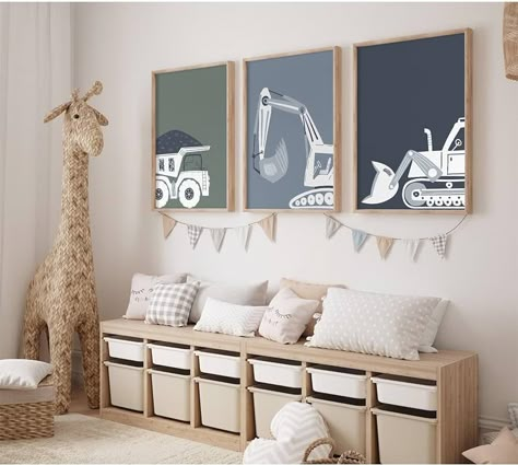 Amazon.com: Construction Truck Wall Art Decor Toddler Boys Room Canvas Posters Tractor Vehicle Wall Art Nursery Pictures Prints Dump Truck Wall Art Kids Playroom Artwork for Bedroom 16x24 Inch Unframed Set of 3: Posters & Prints Toddler Boy Room Decor, Boy Toddler Bedroom, Toddler Boy Room, Big Boy Bedrooms, Boy Room Decor, Boys Room Wall Art, Toddler Boys Room, Toddler Bedroom, Baby Boy Room