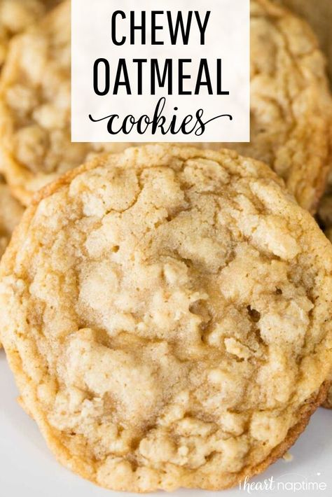 Pudding Recept, Crispy Oatmeal Cookies, Chewy Oatmeal Cookies, Oatmeal Cookies Easy, Best Oatmeal Cookies, Oatmeal Cookies Chewy, Easy Oatmeal, Cake Mix Cookie Recipes, Brownie Desserts